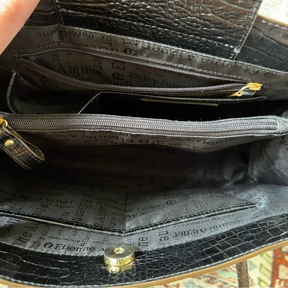 Etienne Aigner Embossed leather satchel - Picture 5 of 5